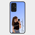 Mobile Girl Glass Case Cover For Redmi 11 Prime 4G