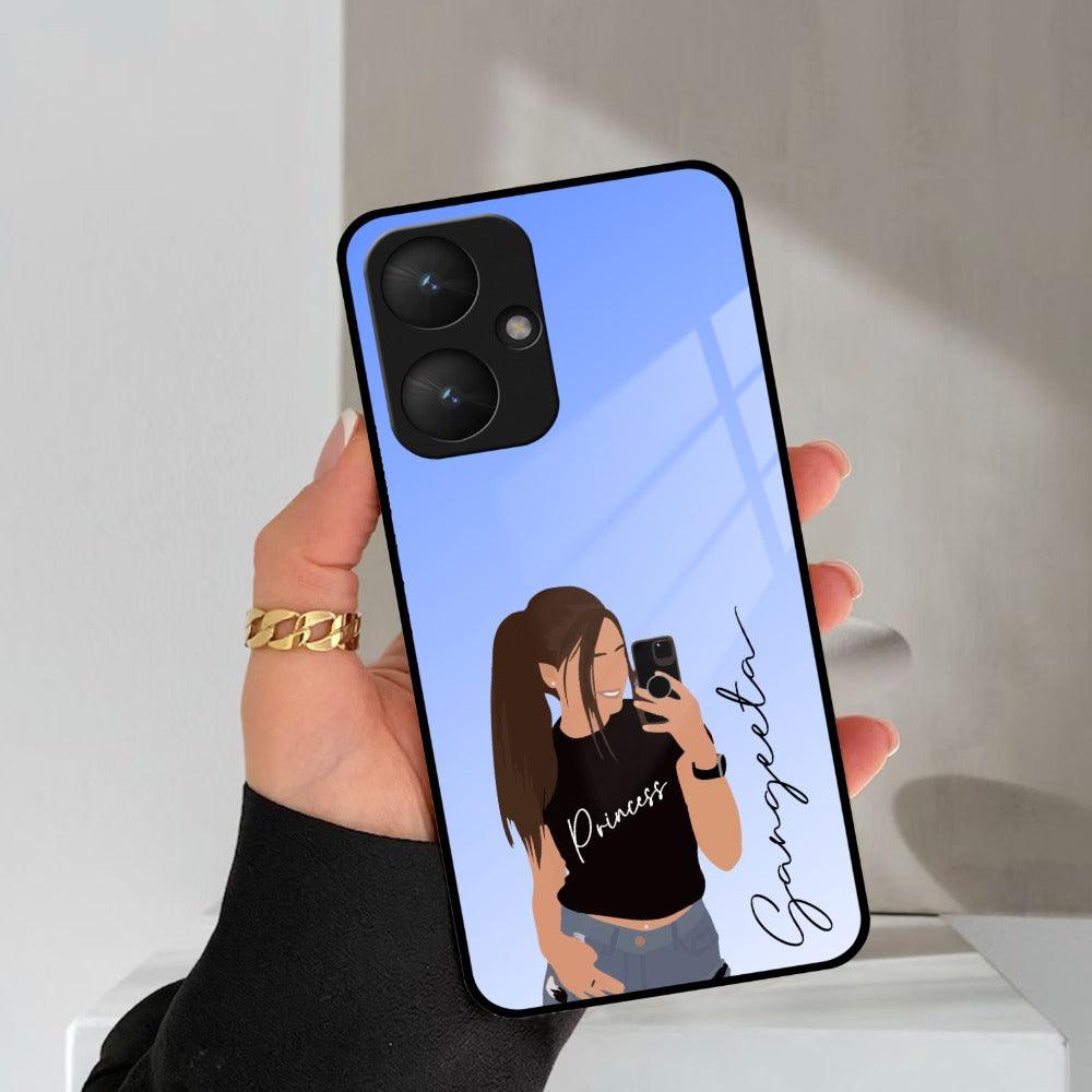 Mobile Girl Glass Case Cover For Redmi/Xiaomi - ShopOnCliQ