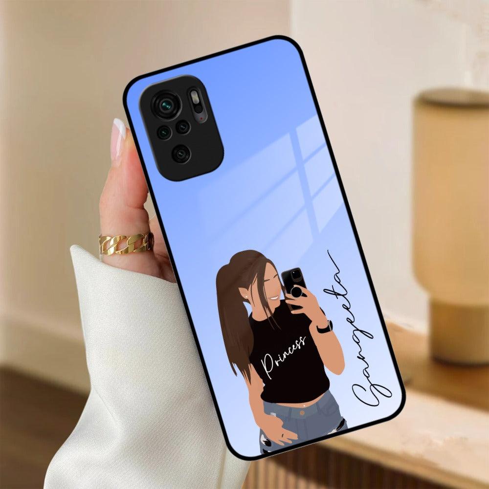 Mobile Girl Glass Case Cover For Redmi/Xiaomi - ShopOnCliQ