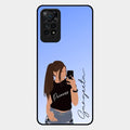 Mobile Girl Glass Case Cover For Redmi Note 11 Pro Plus 5G