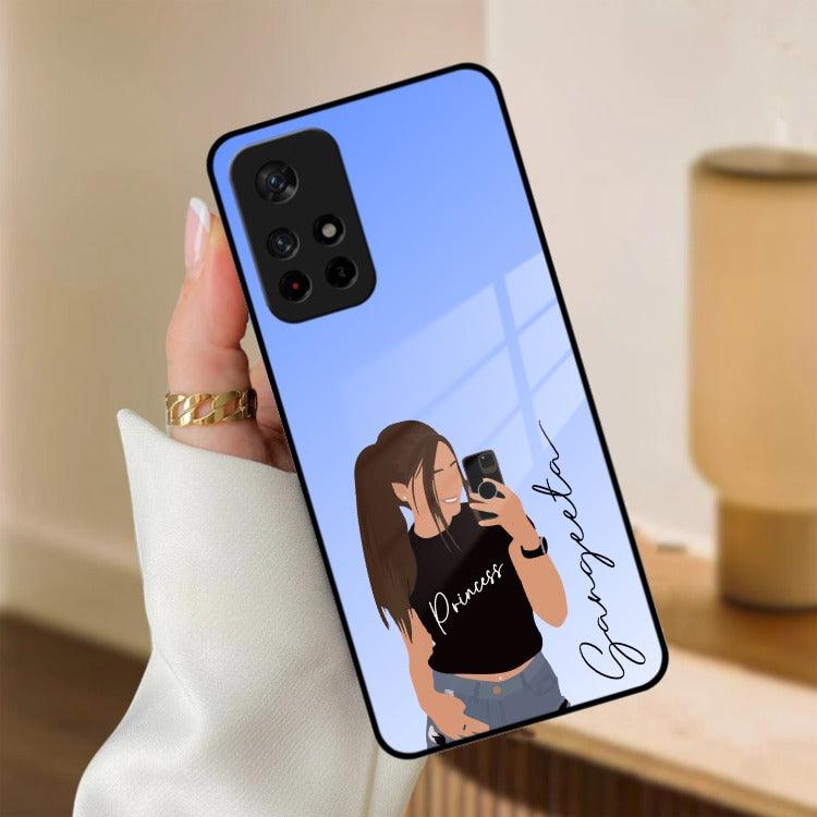 Mobile Girl Glass Case Cover For Redmi/Xiaomi - ShopOnCliQ