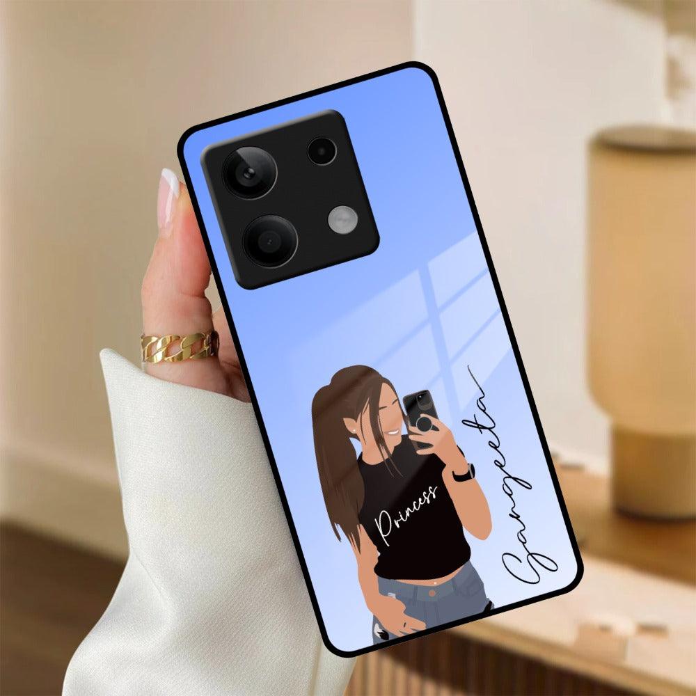 Mobile Girl Glass Case Cover For Redmi/Xiaomi - ShopOnCliQ