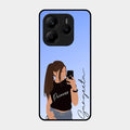Mobile Girl Glass Case Cover For Redmi Note 14 Se 5G