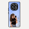 Mobile Girl Glass Case Cover For Redmi Note 15 5G