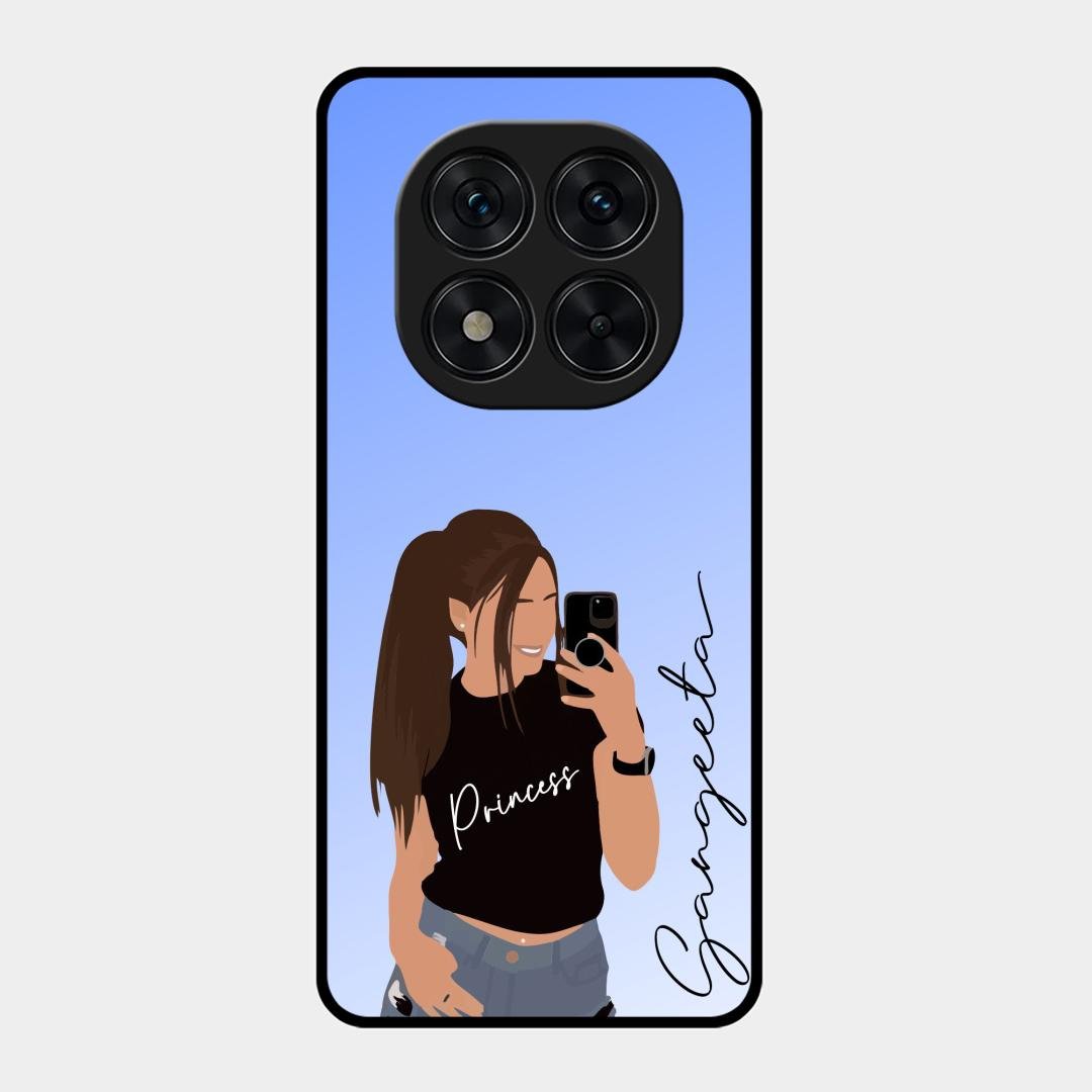 Mobile Girl Glass Case Cover For Redmi Note 15 Pro 5G