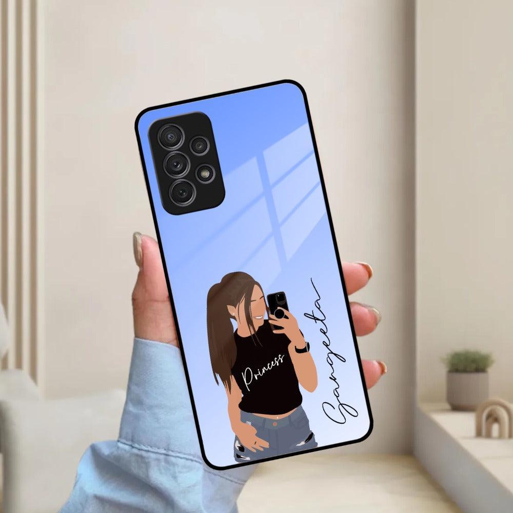 Mobile Girl Glass Case Cover For Samsung - ShopOnCliQ