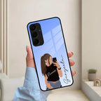 Mobile Girl Glass Case Cover For Samsung - ShopOnCliQ