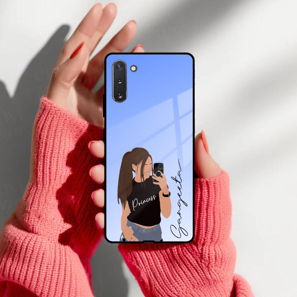 Mobile Girl Glass Case Cover For Samsung - ShopOnCliQ
