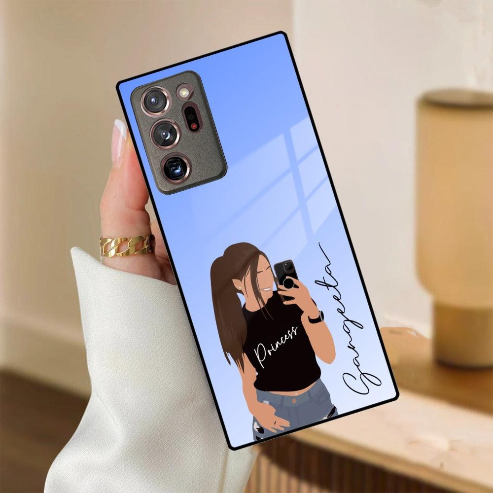 Mobile Girl Glass Case Cover For Samsung - ShopOnCliQ