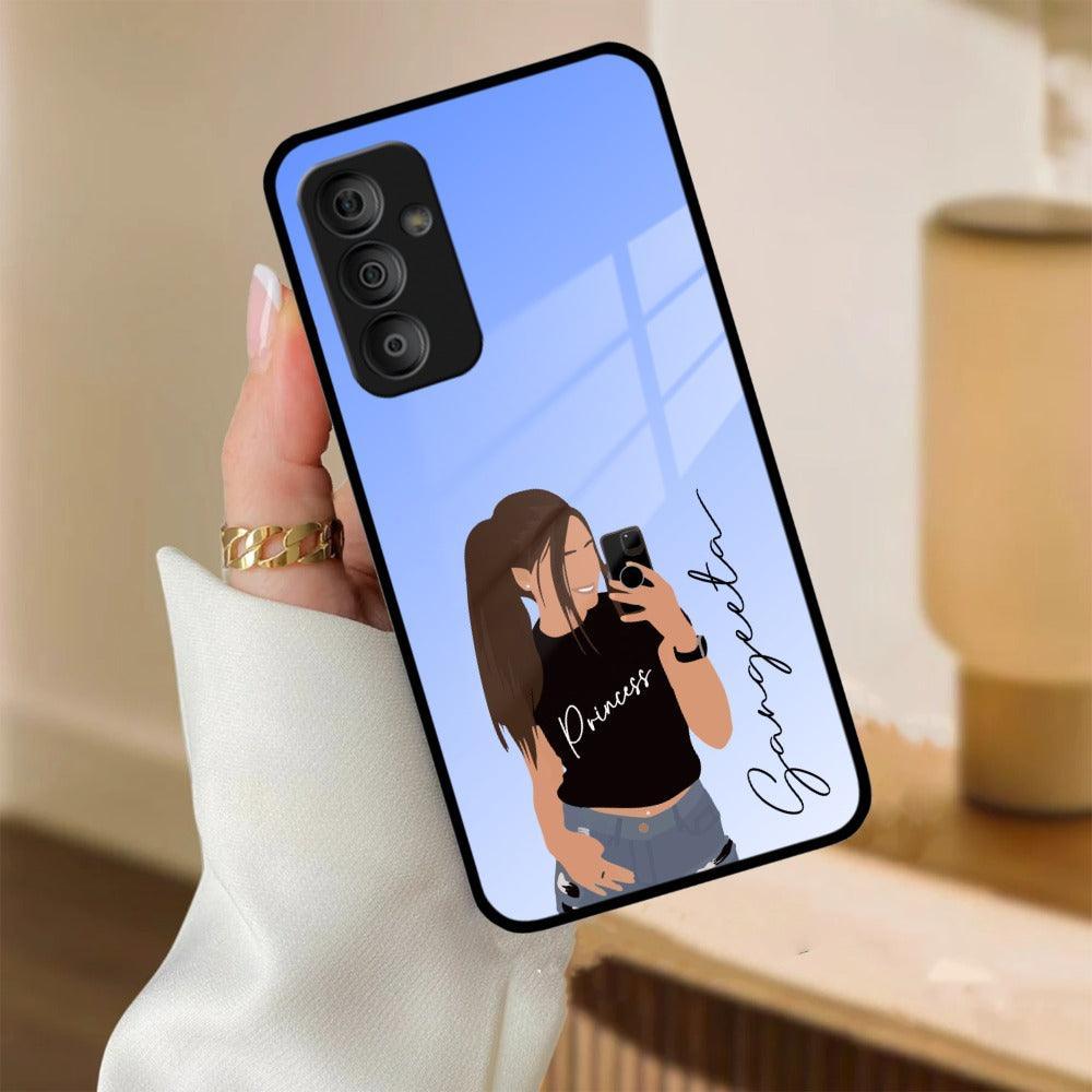 Mobile Girl Glass Case Cover For Samsung - ShopOnCliQ