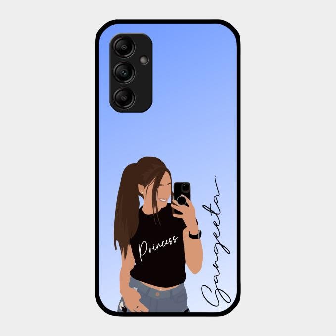Mobile Girl Glass Case Cover For Samsung Galaxy A14 5G