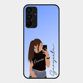 Mobile Girl Glass Case Cover For Samsung Galaxy A15 5G