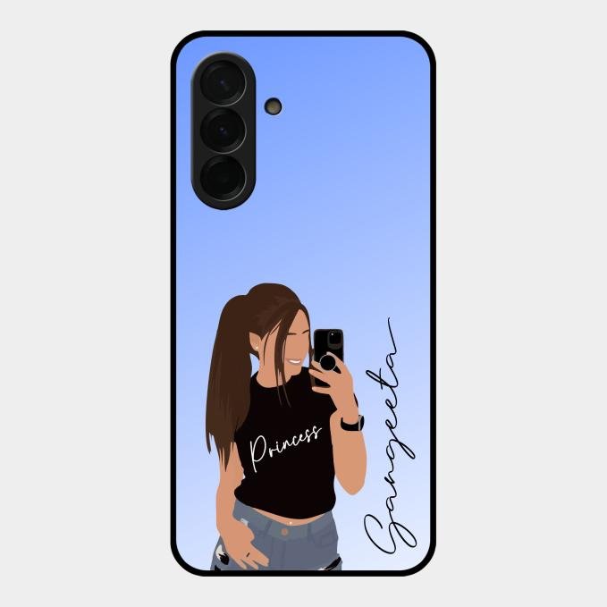 Mobile Girl Glass Case Cover For Samsung Galaxy A26 5G