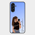 Mobile Girl Glass Case Cover For Samsung Galaxy A56 5G