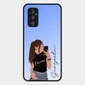 Mobile Girl Glass Case Cover For Samsung Galaxy F23 5G