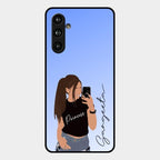 Mobile Girl Glass Case Cover For Samsung Galaxy M54 5G