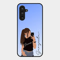 Mobile Girl Glass Case Cover For Samsung Galaxy M36 5G