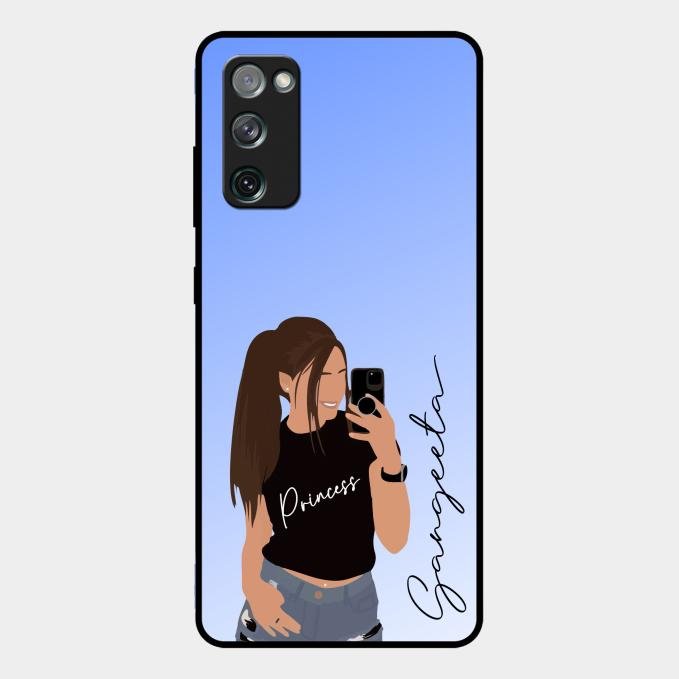 Mobile Girl Glass Case Cover For Samsung Galaxy S20 Fe 5G