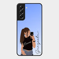 Mobile Girl Glass Case Cover For Samsung Galaxy S21 Fe 5G