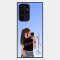 Mobile Girl Glass Case Cover For Samsung Galaxy S22 Ultra 5G