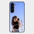 Mobile Girl Glass Case Cover For Samsung Galaxy S23 5G