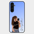 Mobile Girl Glass Case Cover For Samsung Galaxy S23 Fe 5G