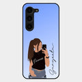 Mobile Girl Glass Case Cover For Samsung Galaxy S23 Plus 5G
