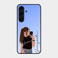 Mobile Girl Glass Case Cover For Samsung Galaxy S24 Fe 5G