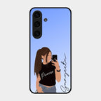 Mobile Girl Glass Case Cover For Samsung Galaxy S24 Fe 5G