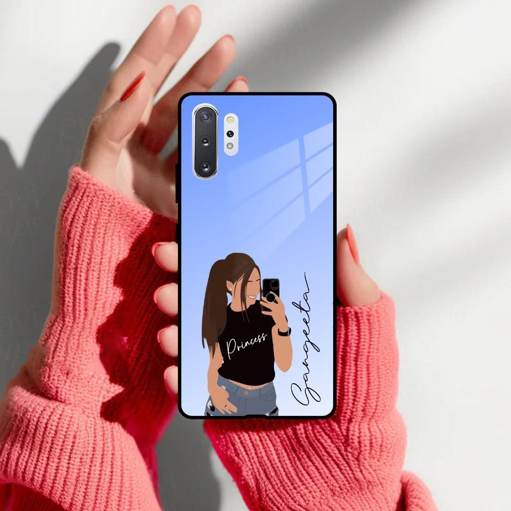 Mobile Girl Glass Case Cover For Samsung - ShopOnCliQ