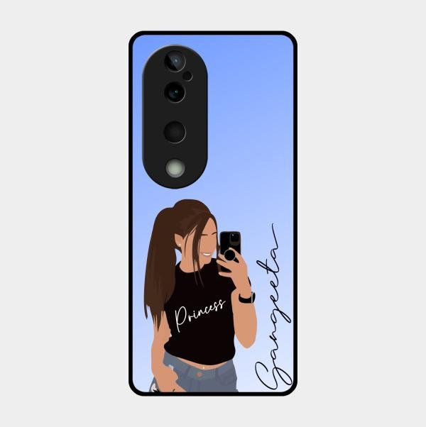Mobile Girl Glass Case Cover For Vivo T3 Ultra
