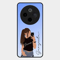 Mobile Girl Glass Case Cover For Vivo T4 5G