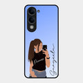 Mobile Girl Glass Case Cover For Vivo T4 Lite 5G