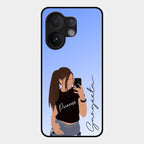Mobile Girl Glass Case Cover For Vivo T4 Pro 5G