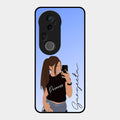 Mobile Girl Glass Case Cover For Vivo T4 Ultra 5G