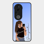 Mobile Girl Glass Case Cover For Vivo T4 Ultra 5G