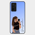 Mobile Girl Glass Case Cover For Vivo V23E 5G