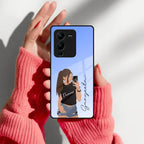 Mobile Girl Glass Case For Vivo - ShopOnCliQ