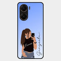 Mobile Girl Glass Case Cover For Vivo V29E 5G