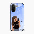 Mobile Girl Glass Case Cover For Vivo V60e 5G