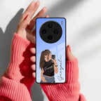 Mobile Girl Glass Case For Vivo - ShopOnCliQ