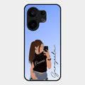 Mobile Girl Glass Case Cover For Vivo X200 Fe 5G