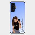 Mobile Girl Glass Case Cover For Vivo X50 5G