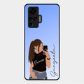 Mobile Girl Glass Case Cover For Vivo X50 Pro 5G