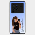 Mobile Girl Glass Case Cover For Vivo X80 Pro 5G