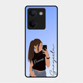 Mobile Girl Glass Case Cover For Vivo Y200 Pro 5G