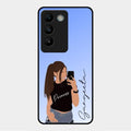 Mobile Girl Glass Case Cover For Vivo Y200E 5G