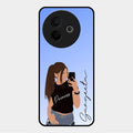 Mobile Girl Glass Case Cover For Vivo Y39 5G