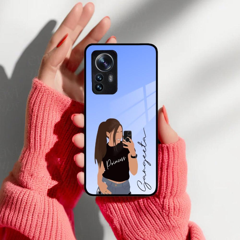 Mobile Girl Glass Case Cover For Redmi/Xiaomi - ShopOnCliQ