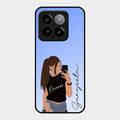 Mobile Girl Glass Case Cover For Xiaomi 14 5G